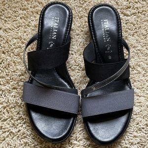 Italian Shoemakers strappy sandals w/
cushioned foot beds & lightweight non slip